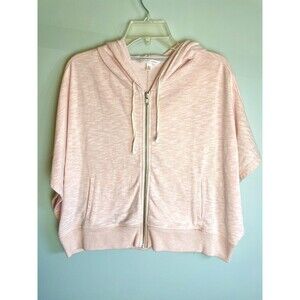 Victoria Secret Full Zip Hooded Poncho Pink with Front Pocket Womens Size Medium